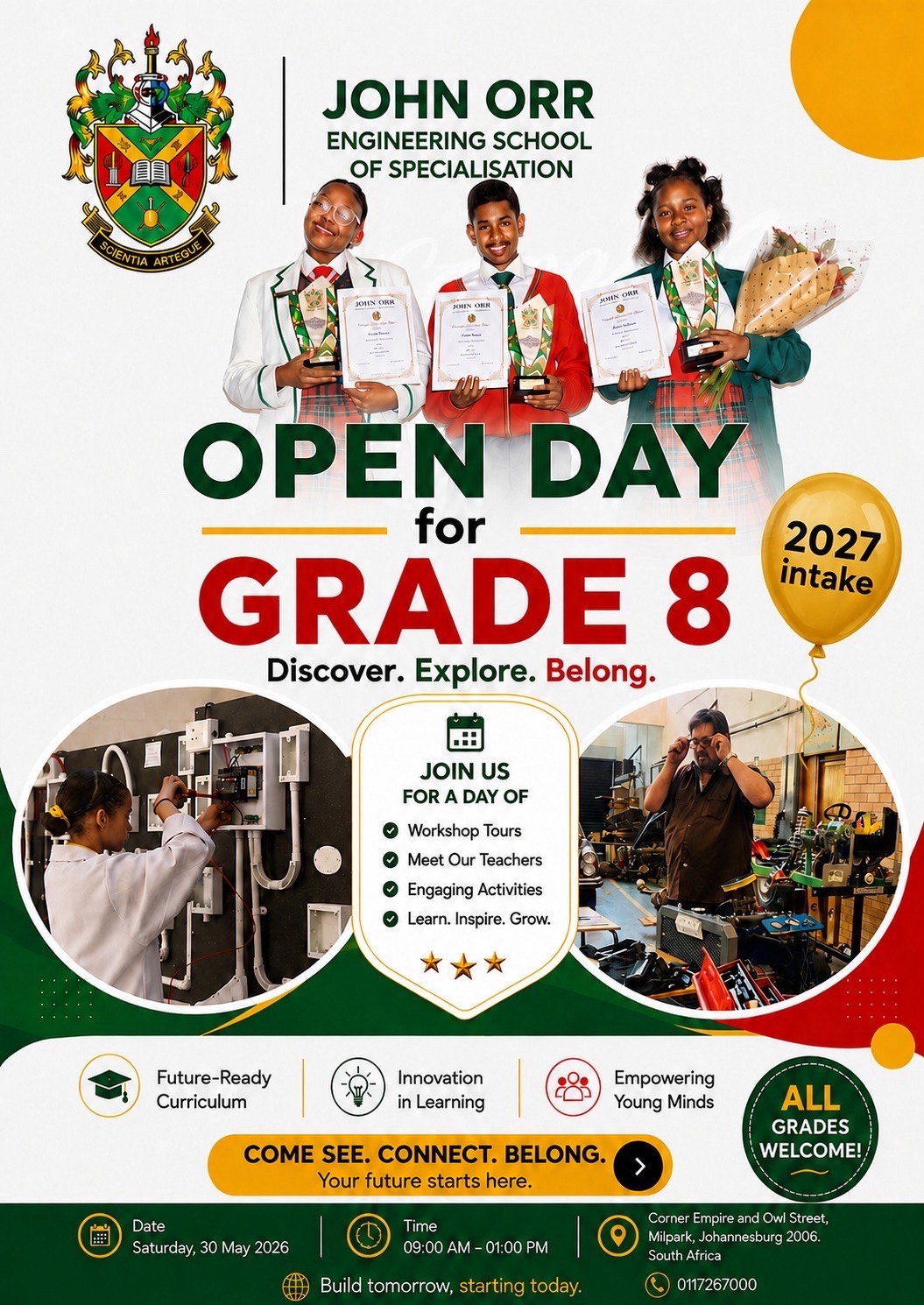 Open Day Grade 8 For 2027 admissions